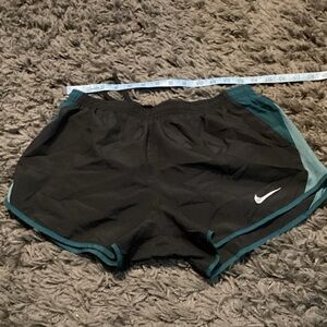 Nike Women's Athletic Shorts in Black and Teal